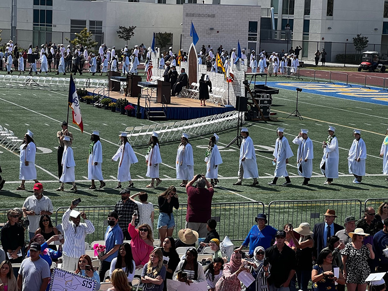 Graduates Entering Stadium