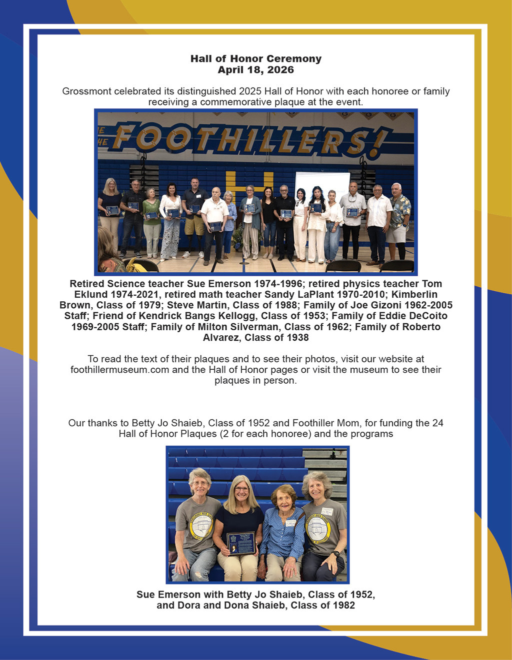 summer 2026 ghs newsletter