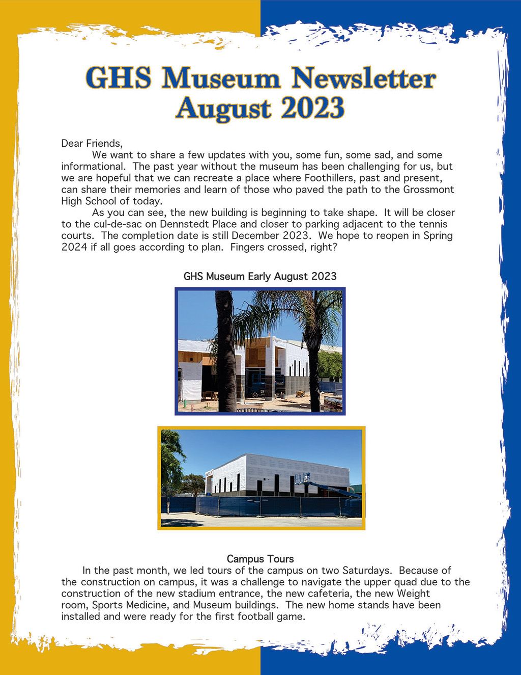 museum August Newsletter